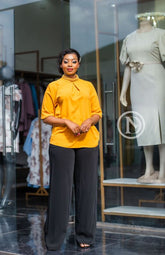 Elegant mustard yellow blouse